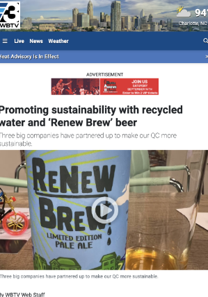 WBTV sustainability with recycled water